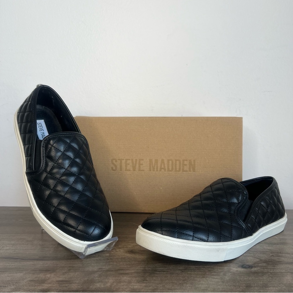 Steve Madden Ecentrcq Black Women's Slip On Shoe Size 9 #B1480
